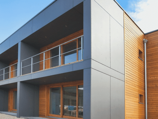 Facades – CETRIS & wood combined